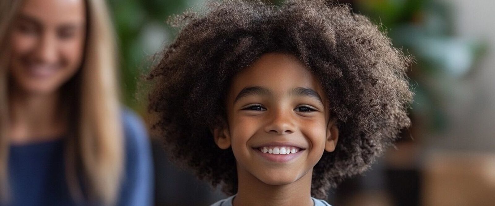 A happy child smiling